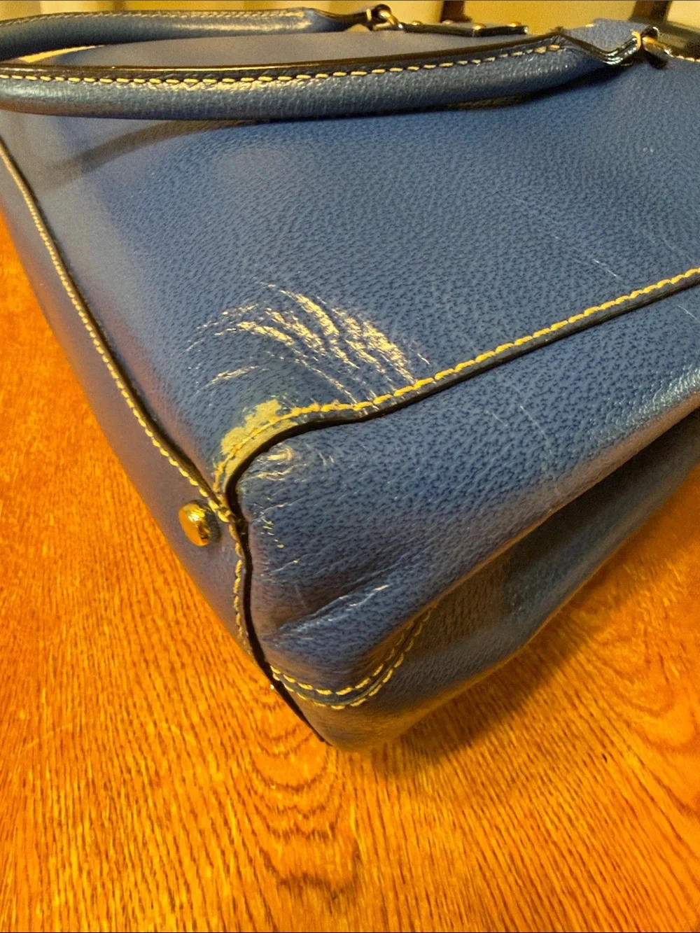 kate spade blue leather shoulder bag